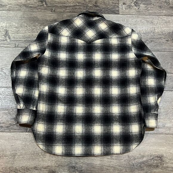 Vintage 70s Pendleton High Grade Western Wear Wool Snap USA Plaid - Men's Large - Picture 6 of 9